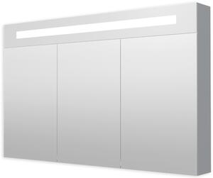 Zrcadlová skříň 120 cm s LED osvětlením, 3 dveře, zásvuka+vypínač, IP44 GALZS120LED