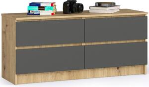 AKORD Furniture Factory OP0LK-120SZ4-ARTSZA, Dub, 4 zásuvka/zásuvek, Matný, 16 mm, 51 cm, 400 mm