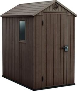 Plastový zahradní domek na náadí s podlahou Keter Darwin 4x6 - 126 x 185 x 205 cm - hndý