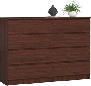 Akord Komoda 8 zásuvek wenge 138x40x99 cm