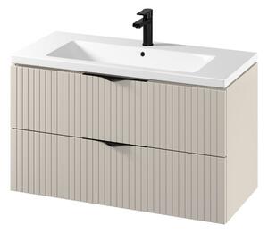 Cersanit S801-548 - Závěsná koupel. skříňka s umyvadlem TIRSO 100x45 cm béžová