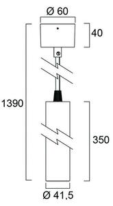 Sylvania 0006188 závěsné svítidlo Pixo Mini PENDANT 520lm 3000K MB černá