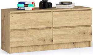 AKORD Furniture Factory OP0LK-120SZ4-ART, Dub, 4 zásuvka/zásuvek, Matný, 16 mm, 51 cm, 400 mm