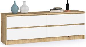 Komoda K160 4 zásuvky Dub Artisan bílý