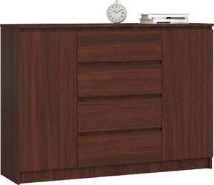 Akord Komoda 2 dveře 4 zásuvky wenge 138x40x99 cm
