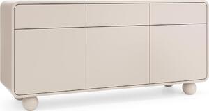 Komoda, prádelník KAMLOOPS KSZ160 - Kamír - zaoblená - 3 zásuvky - íka 160 cm, výka 75 cm, hloubka 39 cm