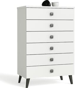 Akord Kredenc Mobi bílá/erná 60x37x104 cm