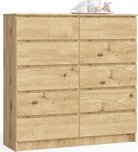 Akord Kredenc 10 zásuvek dub emeslnický 120x40x121 cm