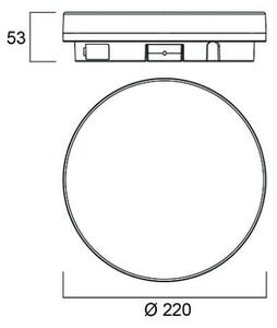 Sylvania 0043510 stropní svítidlo START SURFACE SLIM IP54 ROUND 1500lm 2CCT D WH