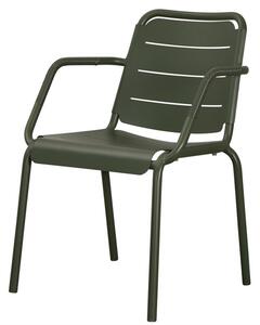 Cane-line Stohovatelné jídelní křeslo Copenhagen, Cane-line, 59x63x80 cm, rám hliník barva dark green