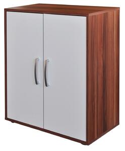 Prádelník s dvířky 61501 ořech/bílá