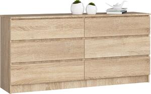 AKORD Furniture Factory OP0LK-1DAB006, Dub, 6 zásuvka/zásuvek, Matný, 16 mm, 71 cm, 400 mm