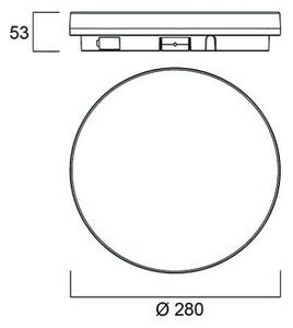 Sylvania 0043511 stropní svítidlo START SURFACE SLIM IP54 ROUND 1900lm 2CCT D WH
