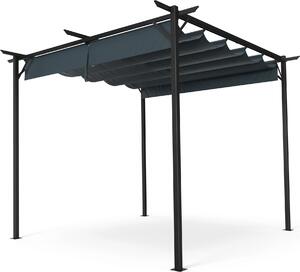 Blumfeldt Pergola 3x3 m - polyesterová stecha odolná vi povtrnostním vlivm, ocelový rám s prákovým nástikem, celoroní pouití, snadná montá, moderní design na zahradu a terasu