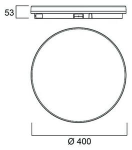 Sylvania 0043513 stropní svítidlo START SURFACE SLIM IP54 ROUND 4000lm 2CCT D WH