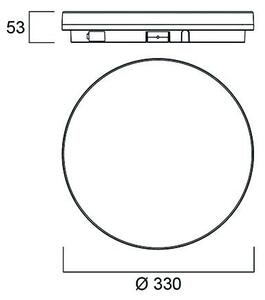 Sylvania 0043512 stropní svítidlo START SURFACE SLIM IP54 ROUND 2500lm 2CCT D WH