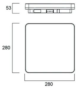 Sylvania 0043517 stropní svítidlo START SURFACE SLIM IP54 SQUARE 1900lm 2CCT D WH
