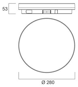 Sylvania 0043514 stropní svítidlo START SURFACE SLIM IP54 ROUND 1900LM 2CCT MW WH