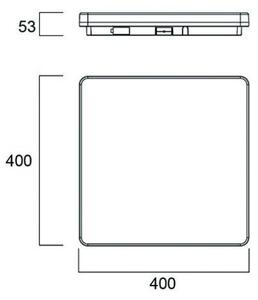 Sylvania 0043519 stropní svítidlo START SURFACE SLIM IP54 SQUARE 4000lm 2CCT D WH