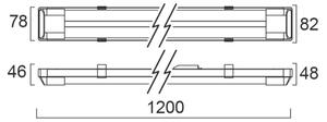 Sylvania 0045163 svítidlo pod kuchyňskou linku LED IP20 BATTEN L1200 TWIN 4000K