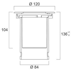 Sylvania 0049040 exteriérové zápustné svítidlo INTERRATA ADJUSTABLE S IP67 CLEAR 400LM 830 MB