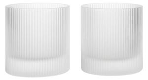 Ferm Living Sklenice na vodu Ripple Tumbler set 2 ks, frosted