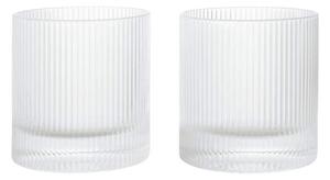 Ferm Living Sklenice na vodu Ripple Tumbler set 2 ks, clear