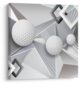 Geometrický abstraktní obraz (30x30 cm)