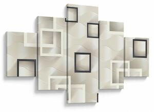 Geometrický abstraktní obraz (125x70 cm)