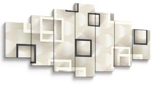 Geometrický abstraktní obraz (210x100 cm)