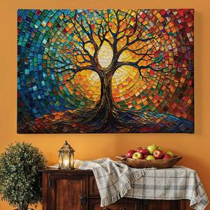 Obraz na plátně - Strom života Kaleidoskop přírody FeelHappy.cz Velikost obrazu (šířka x výška): 40 x 30 cm