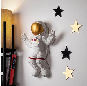 Nástěnná dekorace 47x35 cm astronaut zlatá