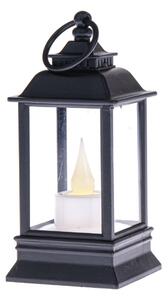 Lucerna s LED svíčkou Cremona černá, 6 x 13 cm