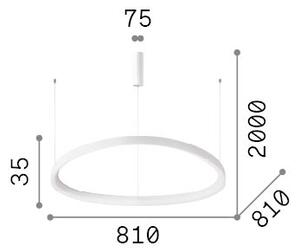 Ideal Lux 341606 GEMINI závěsné svítidlo LED 56W 6200/4240lm 2700K mosazná ON-OFF