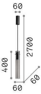 Ideal Lux 321042 FLAM SP závěsné svítidlo D60mm LED 10W 900/390lm 3000K šedá