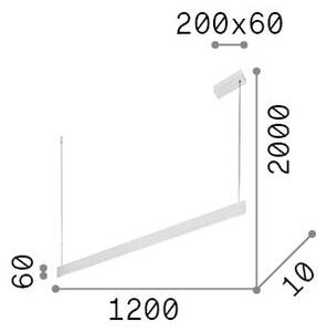 Ideal Lux 336190 DESK WIDE SP2 závěsné svítidlo LED 36W 4000/1920lm 3000K černá