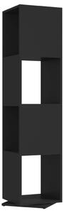 Otočná skříňka černá 34,5 x 34,5 x 147,5 cm dřevotříska