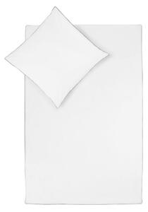 Bílé povlečení na jednolůžko z bavlněného perkálu Westwing Collection Daria, 135 x 200 cm