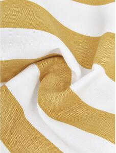 Bílo-žlutý bavlněný dekorativní povlak na polštář Westwing Collection Timon, 40 x 40 cm