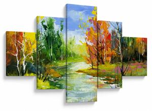 Obraz - Malba krajiny (125x70 cm)