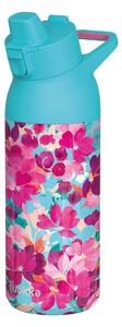 Nerezová sportovní láhev s pítkem Tide, 700ml, Quokka, floral jumble