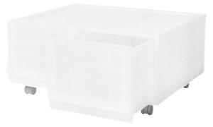 Modulární úložný box Wave twin Mist s kolečky 54,6 x 43,4 x 22 cm, široký - 2 šuplíky - kolečka