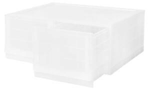 Modulární úložný box Wave twin Mist bez koleček 54,6 x 43,4 x 22 cm, široký - 2 šuplíky