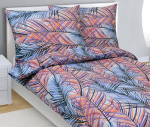 Bellatex Povlečení bavlna, Kapradí modrá, oranžová, fialová - 140x200, 70x90 cm