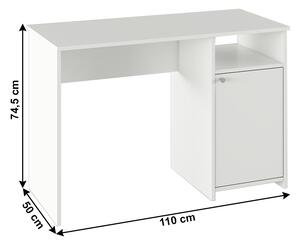 Bílý PC stůl Interstyl