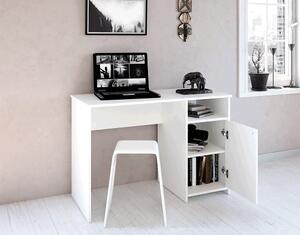 KONDELA PC stůl, bílá, DEDE