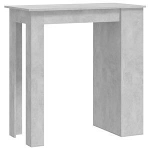 Barový stůl s úložným regálem betonově šedý 102 x 50 x 103,5 cm