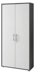 SKŘÍŇ NA ŠANONY, antracitová, bílá, 84,4/185,6/33 cm MID.YOU - Online Only kancelářský nábytek, Online Only