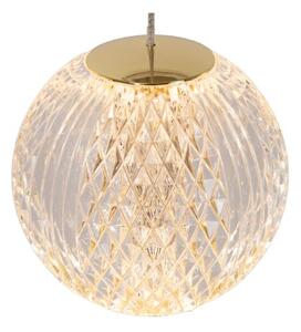 LUCIDE 13499/04/60 CINTRA závěsné svítidlo D140mm LED 5,7W/295lm 2700K mosazná, průhledná