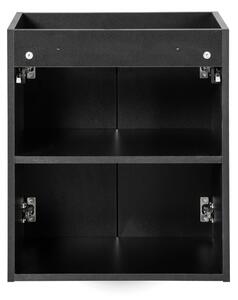 COMAD Závěsná skříňka s umyvadlem - NOVA 82-50-2D black, šířka 50 cm, matná černá